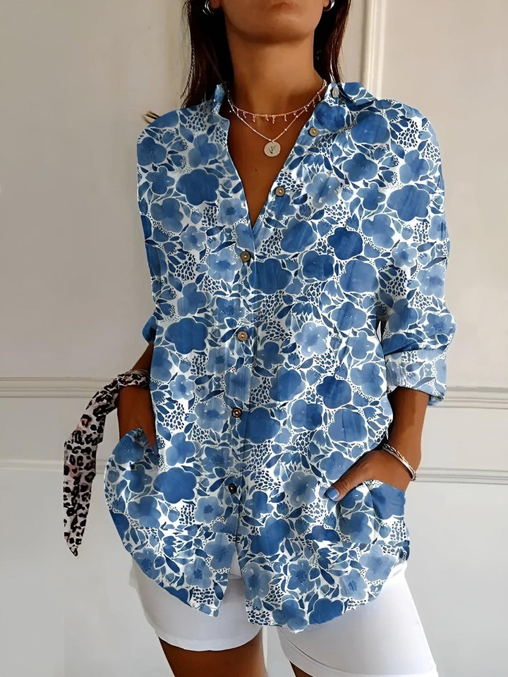 Avril | Woman’s Chic Blouse with Whimsical Prints Summer Wear