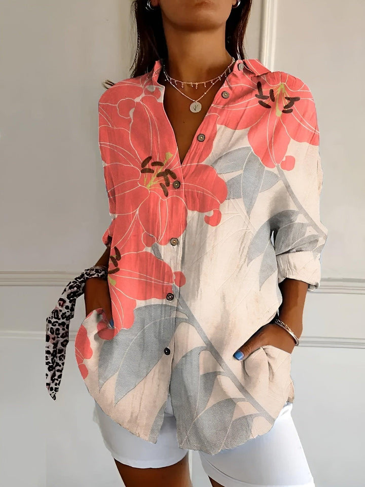 Avril | Woman’s Chic Blouse with Whimsical Prints Summer Wear