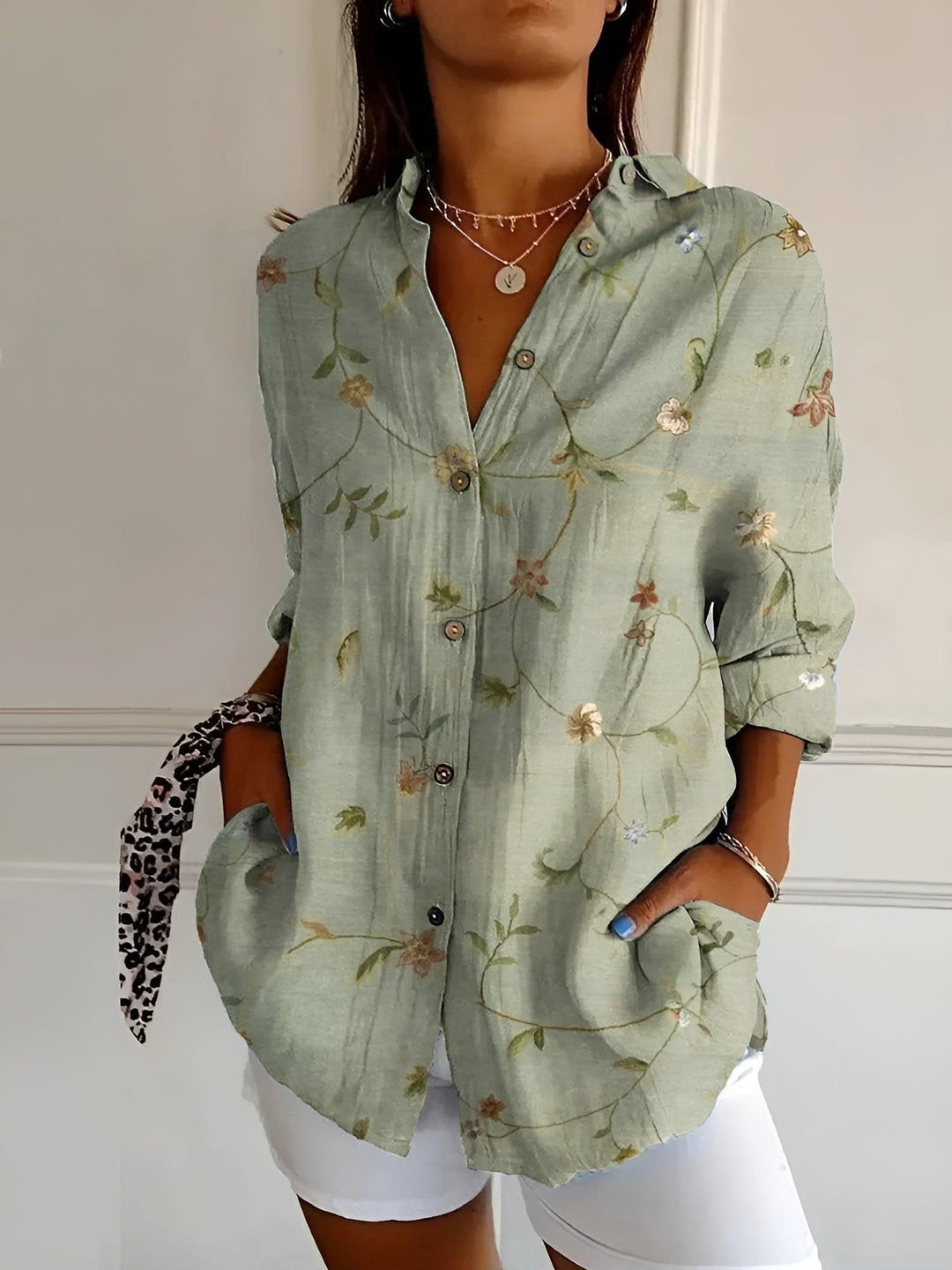 Avril | Woman’s Chic Blouse with Whimsical Prints Summer Wear